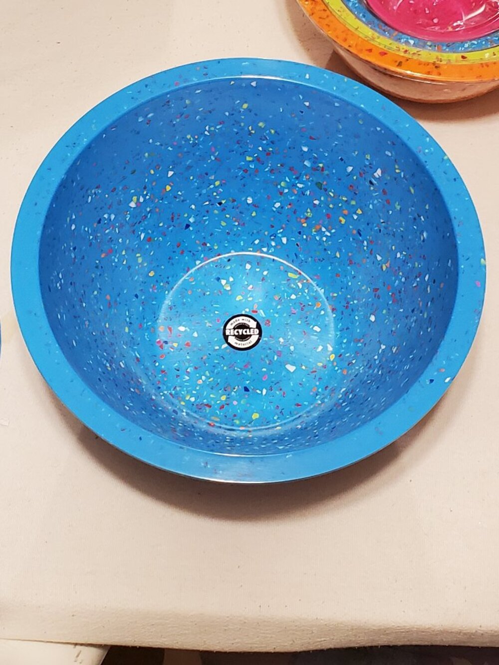 *RARE* ZAK! NWT! XL Confetti Turquoise Mixing/Nesting Bowl *Discontinued